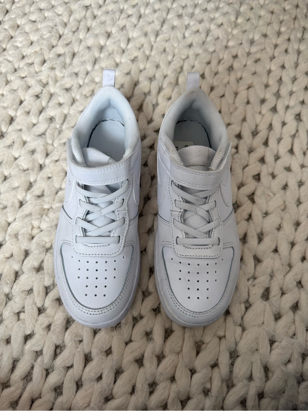 Nike Court Borough Low 2 White Sneakers Kids 2.5Y